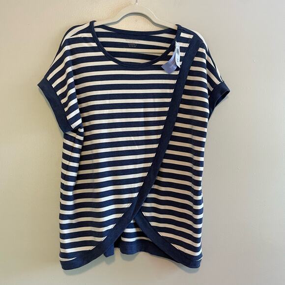 Motherhood Tops - NWT Motherhood Maternity Size XL Nursing Top Blue White Stripe